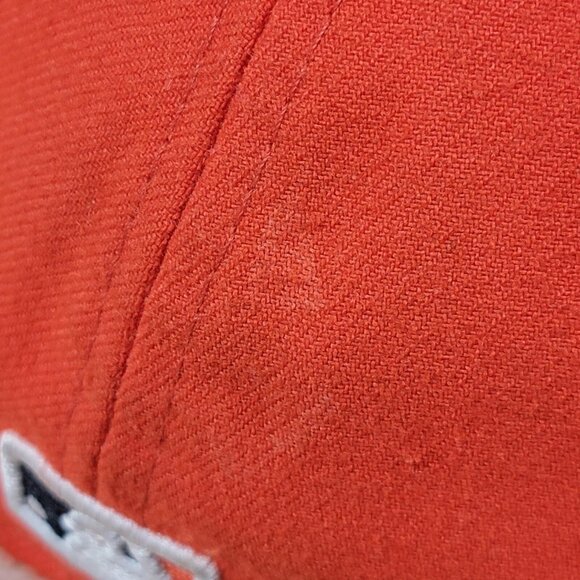 Vintage Miami Marlins New Era 59FIFTY Hat Cap Fitted Mens 7 Orange MLB Baseball - Picture 10 of 11